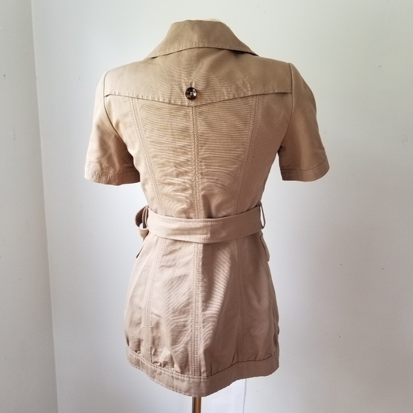 ZARA Mini Trench Dress Size SMALL - Picture 3 of 5